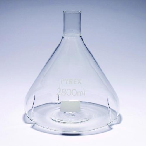 Kolby szklane Scilabware Fernbach'a z przegrodami Pyrex
