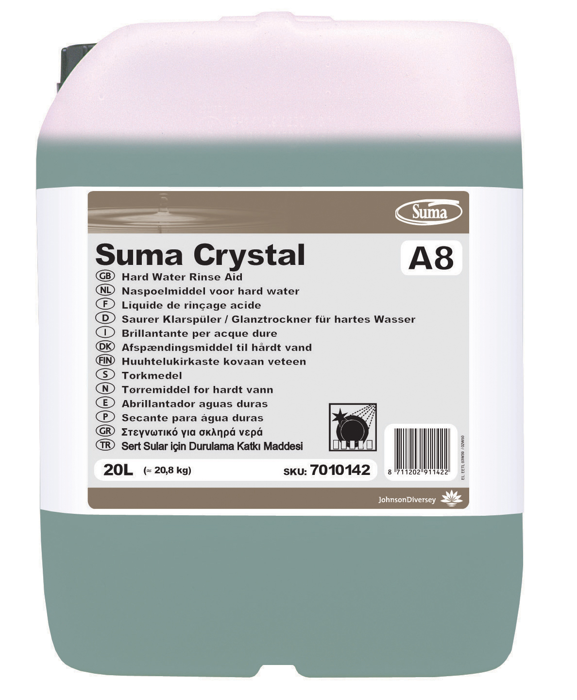 Maszynowe mycie naczyń Diversey Suma Crystal A8