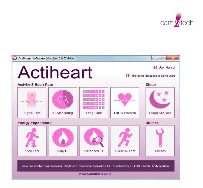 Monitory aktywności fizycznej i snu - oprogramowanie CamNtech Ltd. Actiheart
