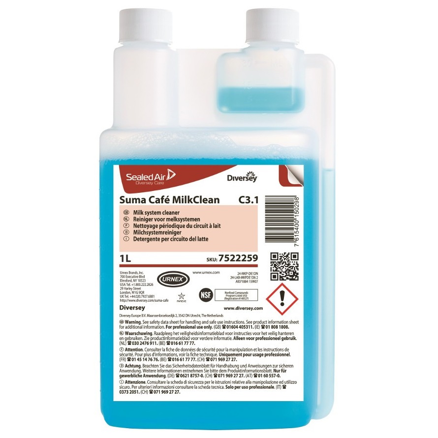 Mycie ekspresów do kawy i maszyn wendingowych Diversey Suma Café Milk Clean C3.3