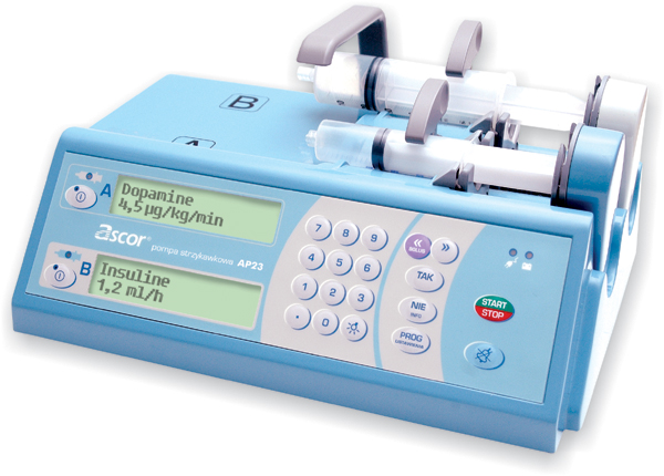 Pompy infuzyjne strzykawkowe Ascor AP23