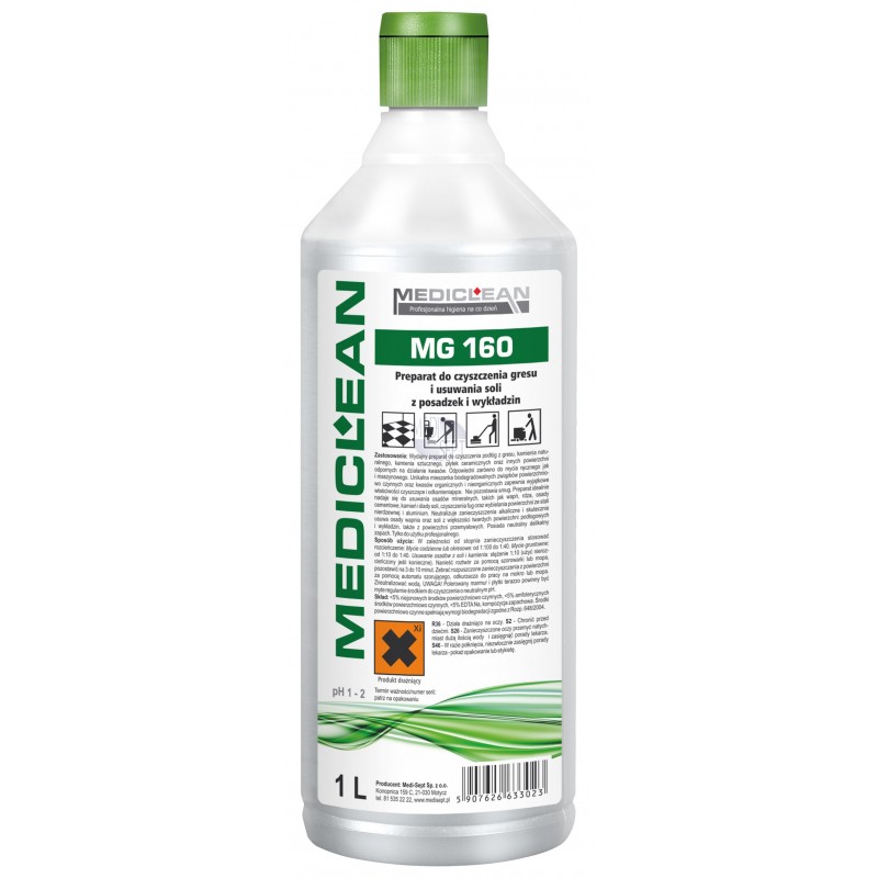 Preparaty myjące do podłóg, wykładzin i tapicerek Mediclean MG 160 Gres Clean