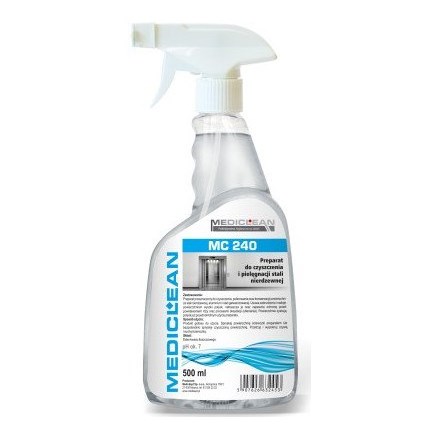 Preparaty myjące do powierzchni ponad podłogowych Mediclean MC 240 Steel Clean