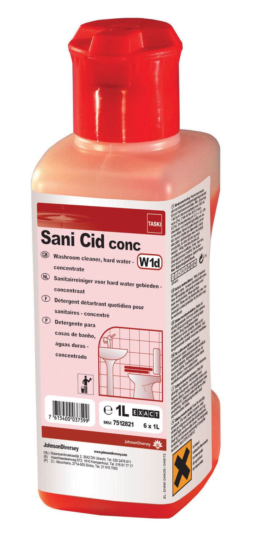 Preparaty myjące do sanitariatów Diversey TASKI Sani Cid conc db