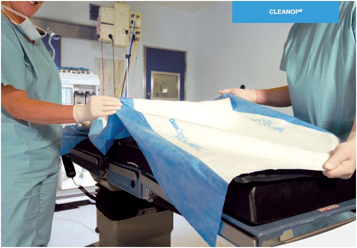 Prześcieradła – obłożenie pola operacyjnego Ecolab CleanOp Prześcieradło barierowe z wkł. chłonnym (Mojave), duże ATC4090N