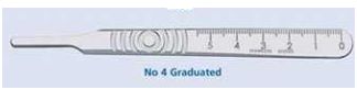 Uchwyty (trzonki) do skalpeli i ostrzy chirurgicznych Swann-Morton Swann-Morton No 4 Graduated
