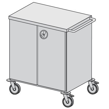 Wózki zamknięte do transportu materiałów sterylnych TRIBO SK 0102/01
