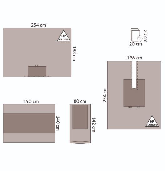 Zestawy do chirurgii ogólnej – obłożenia pola operacyjnego Medline TB29132CE