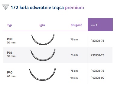 Nici chirurgiczne z igłą okrągłą Internacional Farmaceutica PGLA90