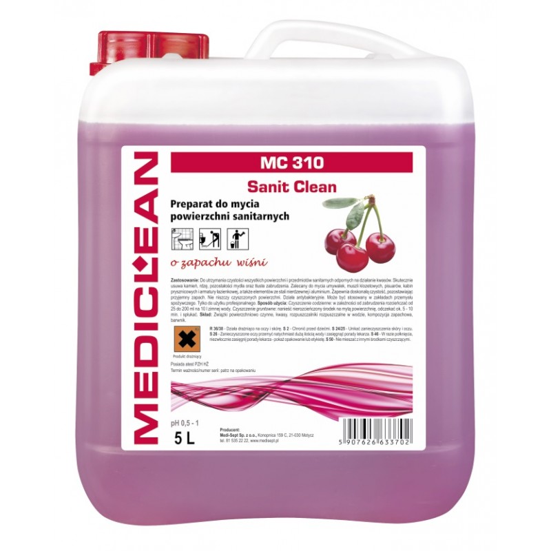 Preparaty myjące do sanitariatów Mediclean MC 310W Sanit Clean